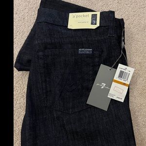 7 For All Mankind Dark Blue Boot Cut Jeans